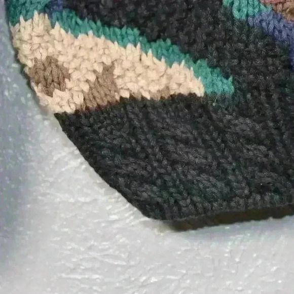 VINTAGE Eagle Menswear Handknit Sweater Cozy Cabincore Cosby Men Large - Picture 3 of 11